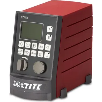 Stavebniny Loctite 97152 Automatický ovladač 2-kanálový (Loctite 97152 Automatický ovladač 2-kanálový. Zařízení obsahuje mimo jiné digitální ukazatel pro tlak v rezervoáru, číslo kroku programu, nastavení obejít a výdejní čas v sekundách.)
