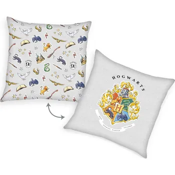 Povlečení Herding Polštářek Harry Potter světle šedá, 40 x 40 cm