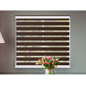 Roleta FEXI Zatemňovací Roleta Den a noc, Origin hořká čokoláda, C 003 v MAXI kazetě, 150x30 cm