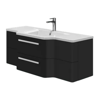 Koupelnový nábytek Lavedo Levanto Black 128 koupelnová skříňka s umyvadlem