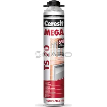 Montážní pěna Ceresit Pěna montážní univerzální TS 70 Mega Pro, 850 ml, pistolová, 2024060