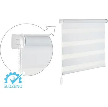 Roleta ZEBRA-SHOP Roleta DEN A NOC / KOMPLET / CHIC / BÍLÁ / DN 6001 Výška: 150, Šířka: 30, Strana ovládání: vlevo