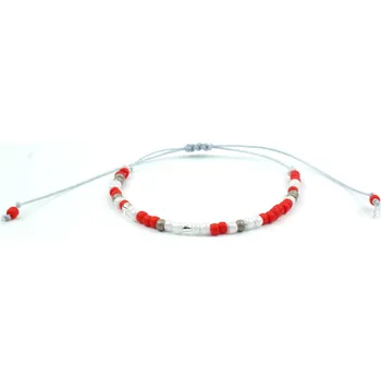 Náramek Moni šedý náramek korálky TOHO T5