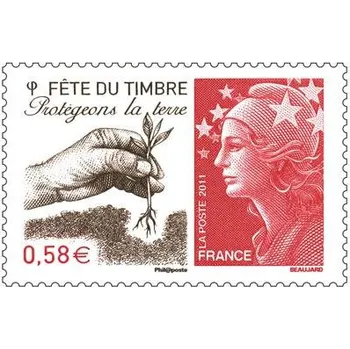 Poštovní známka Post France (2011) MiNr. 5044 ** - Francie - Marianne - ochrana půdy