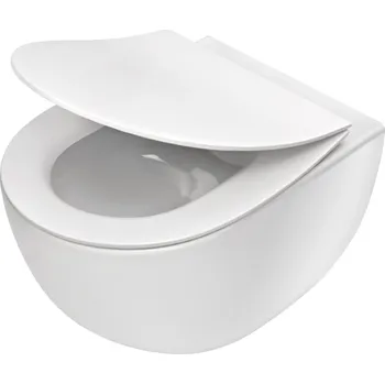 Klozet Aplomo Peonia rimless WC závěsné se sedátkem, bílá