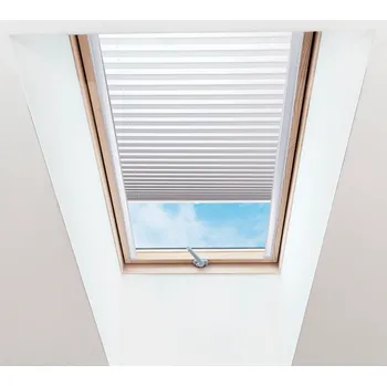 Roleta FOA Plisé roleta na střešní okna, Průsvitná, Světle šedá, P 008 , 20 x 60 cm