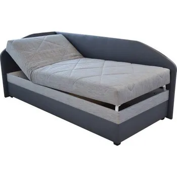 Postel Válenda TURI, levá, 90x200cm šedá