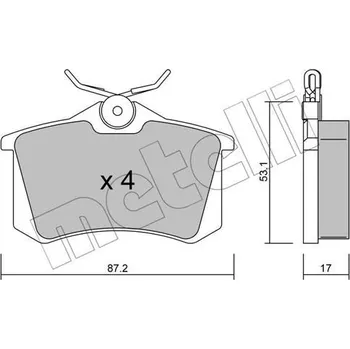 Brzdová destička Metelli 22-0100-1