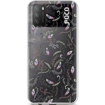 Pouzdro na mobilní telefon Kryt Xiaomi Poco M3 silikon Peříčka 2 (obal neboli pouzdro na Xiaomi Poco M3)