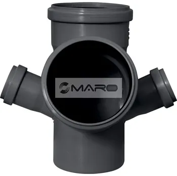 Kanalizační potrubí Plast Brno Odbočka paneláková HTEP 67,5° nízká, trojitá 110/110/75/75 mm, COTAA76