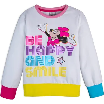 Dívčí mikina Dívčí mikina DISNEY MINNIE BE HAPPY bílá Velikost: 98