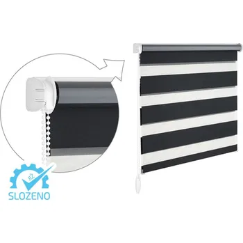 Roleta ZEBRA-SHOP Roleta DEN A NOC / KOMPLET / CHIC / ČERNÁ / DN 6008 Výška: 150, Šířka: 31, Strana ovládání: vpravo