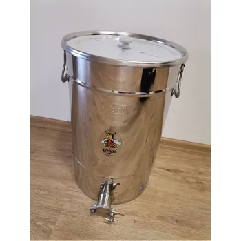 Stáčecí a čeřící nádoba nerez 50 kg nerez kohout
