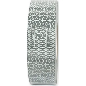 Výstražný trojúhelník Samolepící reflexní páska pro značení vozidel, šířka 50 mm, bílá barva (metráž)