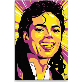 Dětské zboží Malování podle čísel - Michael Jackson 01 - 40x60 cm, bez dřevěného rámu - CZ výroba