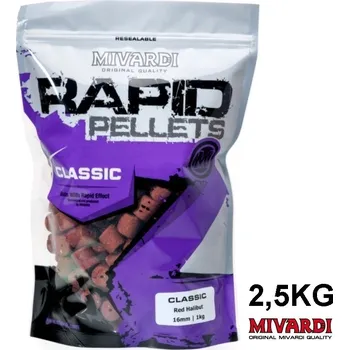 Pelety Mivardi Rapid Pellets Classic Red Halibut 2,5 kg průměr: 16 mm
