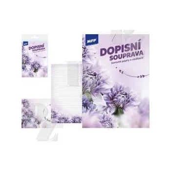 Obálka Dopisní papír barevný LUX 5+10 Květy fialové, MFP Paper
