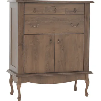 Komoda Elegantní komoda DA10, dub lefkas, 4 šuplíky, VILAR, 105x47x125 cm