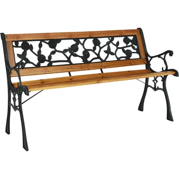 Zahradní lavice Tempo Kondela Faiza černá/přírodní