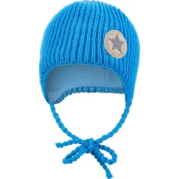 Čepice Little Angel Čepice pletená zavazovací žebro Outlast ® - modrá Velikost čepic: 2 | 39-41 cm