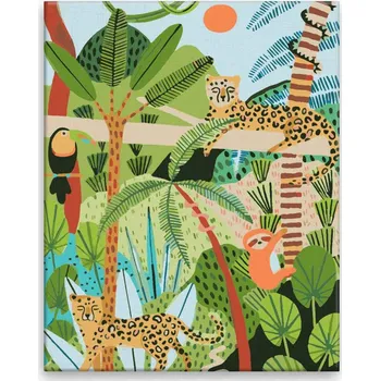 Dětské zboží Malování podle čísel - Kamarádi z jungle - 40x50 cm, bez dřevěného rámu - CZ výroba