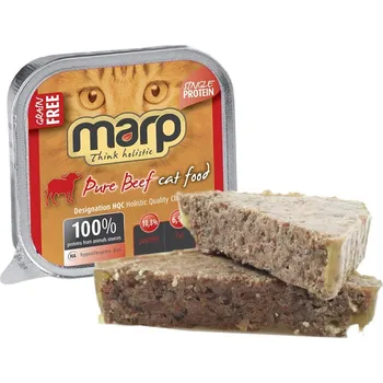 Krmivo pro kočku Marp Beef vanička pro kočky s hovězím 16x100g (15 + 1 ZDARMA)