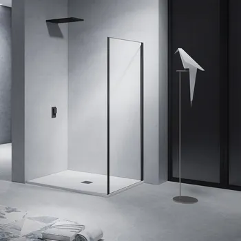 Sprchové dveře Pevná boční stěna NERO 80x195