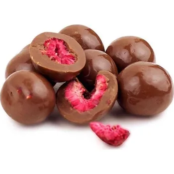 Sušené ovoce Lyofilizované maliny v hořké čokoládě 100 g