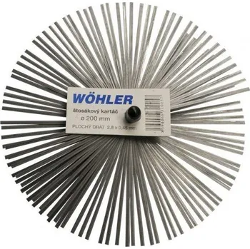 Čistič komínů Wöhler štosákový kartáč, plochý drát, závit M12 ø 200 mm