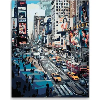 Malování podle čísel - V New Yorku ve špičce - 40x50 cm, bez dřevěného rámu - CZ výroba