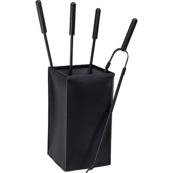 Krbové nářadí HARK Moderní kožené krbové nářadí HARK KB70-2080 - černá kůže