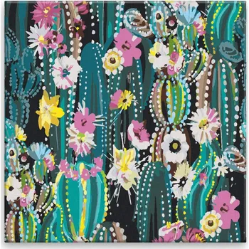 Malování podle čísel - Kaktusové pole - 40x40 cm, bez dřevěného rámu - CZ výroba