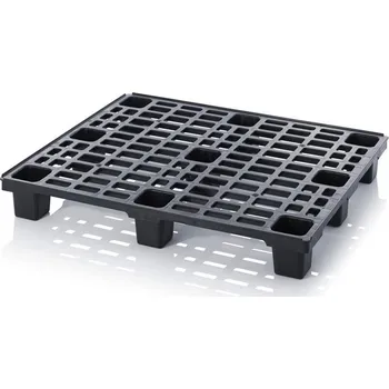 paleta Lehká plastová paleta 1200 x 1000 mm, černá, na nohách