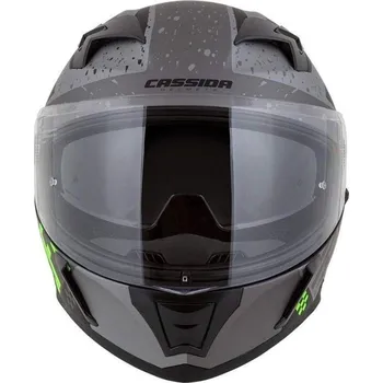 Helma na motorku Cassida Integral 3.0 DRFT šedá matná černá zelená integrální helma XXL