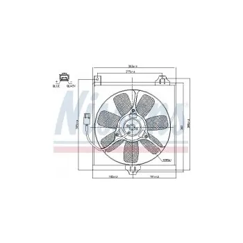 Chladič motoru Ventilátor chladiče klimatizace NISSENS 85534