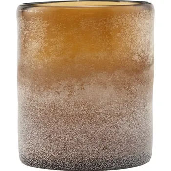 Svícen House Doctor, Skleněný elegantní svícen Mist Brown | hnědá