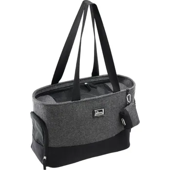 Taška pro psa a kočku Hunter Barcelona černá/šedá 40 x 30 x 20 cm