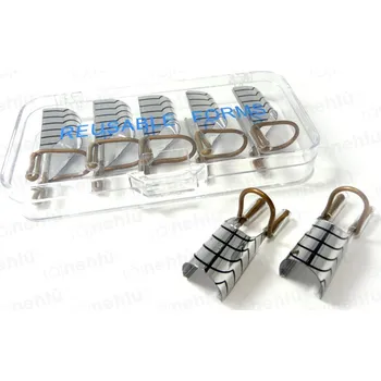 Šablony na nehty pro opakované použití - stříbrné