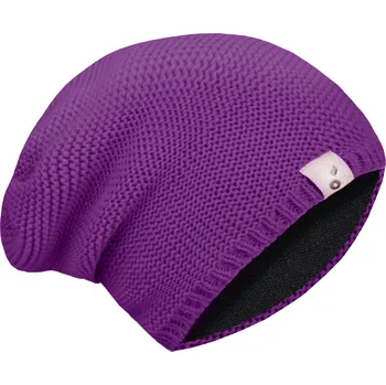 Čepice Unuo Dívčí čepice pletená - Unuo, fialová Barva: Fialová, Velikost: M ( 49-52cm )