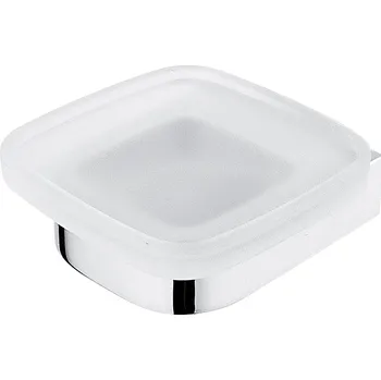 Mýdlenka Mýdlenka nástěnná skleněná bílý mat, držák chrom NIMCO NIKAU NK 30059C-26 Nimco