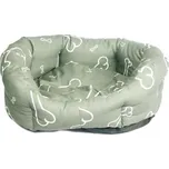 Pelech 8 hran bavlněný Kost šedo/bílý 45 cm