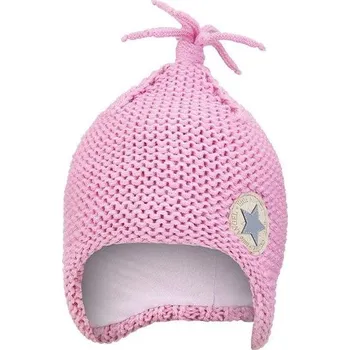 Čepice LITTLE ANGEL Čepice pletená na uši Outlast ® - levandulová Vel. 1 | 36-38 cm