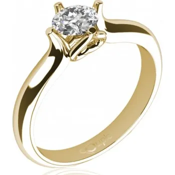 Prsten Couple, Ikaria – Zásnubní prsten ze žlutého zlata se zirkonem, vel.: 52, ø16,6 mm, 6814130-0-52-1