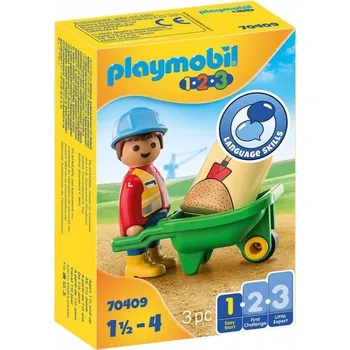 Stavebnice Playmobil Playmobil 70409 Dělník s kolečkem