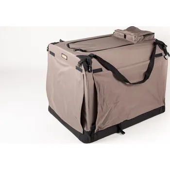 přepravka pro zvíře Kenelka, skládací přenosný domeček HNEDÝ 2XL 91*64*64cm COOL PET PLUS