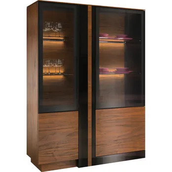 Obývací stěna Dvoudveřová vitrína s osvětlením Vigo