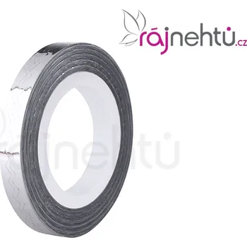 Zdobící páska vlnka - stříbrná