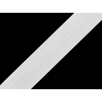 Popruh polypropylénový šíře 25 mm bílý POL, barva Bílá