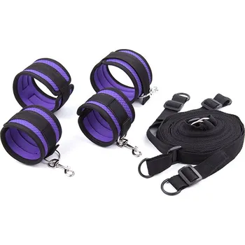 VšeNaSex.cz Sada na svazování Bed Restrain Kit fialová