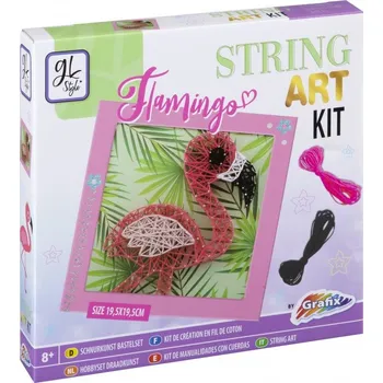 kreativní sada Obrázek z provázků - Plameňák